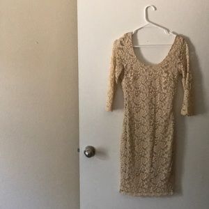 Lace cream dress